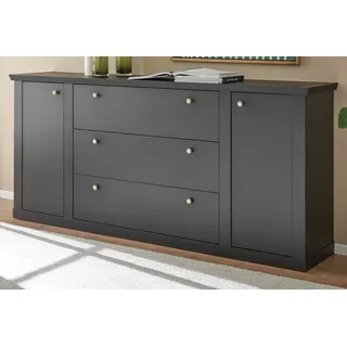 furn.design Sideboard Filmore 205 x 92 x 42 cm Schwarz