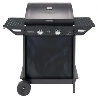 Campingaz Gasgrill Xpert 200 LXD | BBQ Gas-Grillwagen mit 2 aluminisierten Gas-Brennern | Deckel mit Thermometer | 7.1 kW Leistung | Warmhalterost | 2 klappbare Seitentische