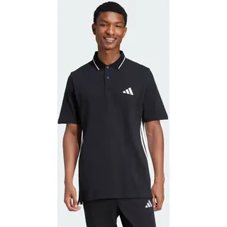 adidas Essentials 3-Streifen Piqué Kurzarm-poloshirt Black / White L