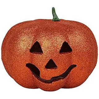 ATOSA Dekorativer Kürbis 17 cm mit orangefarbenem Innenlicht