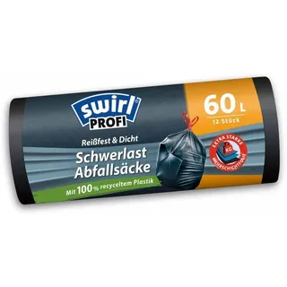 Swirl swirl® Schwerlastsäcke PROFI 1183 60,0 l schwarz, 12 St.