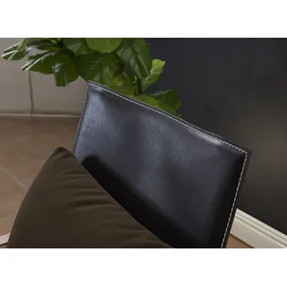 Sessel Design Couch Sofa Relax Leder Lounge Club Polster Sitzer Luxus Fernseh - Schwarz