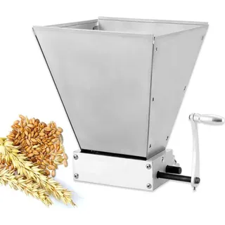 Getreidemühle - Manuelle Malzmühle - Handkurbel - Für Gerste, Weizen und Saaten - Kornquetscher & Mehl mahlen - Für Heimbrauen