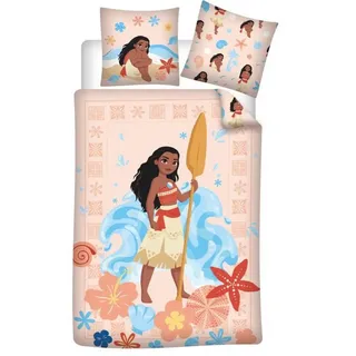 Disney Vaiana Flowers Mehrfarbig 140 x 200 cm + 65 x 65 cm