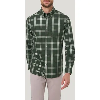 Pierre Cardin Karohemd, mit Button-down-Kragen, Modern Fit, grün