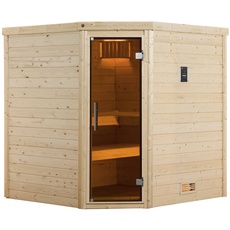 Bild von Sauna »Turku«, (Set), 7,5 kW-Ofen mit digitaler Steuerung, beige