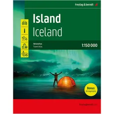 Island Reiseatlas, Autoatlas 1:150.000, Spiralbindung, freytag & berndt