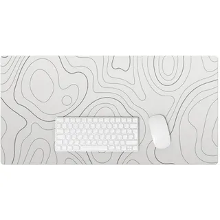 Wallfluent Schreibtischunterlage 90x45 cm Weiß , Kunststoff , 45x1.6x90 cm , Büromöbel, Schreibtische, Schreibtischzubehör