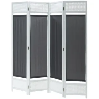 [en.casa] Paravent Dorotea , Holz, Kunststoff, Textil , Bambus , 160x170x1.7 cm , Wohnzimmer, Raumteiler, Paravents