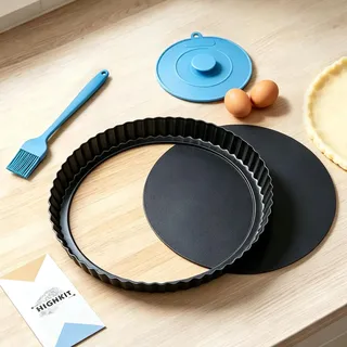 Highkit Quicheform 28 cm, Tarteform mit Hebeboden, Antihaftbeschichtete