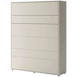 Mirjan24 Schrankbett Bed-Concept Bc-12 160x200 mit weißer LED Beleuchtung , Kaschmir , Kunststoff , Rechteckig , 160x200 cm , Schlafzimmer, Betten, Gästebetten, Klappbetten