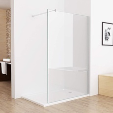 Walk in Dusche 100 x 195 cm Duschwand 195cm Duschtrennwand Duschabtrennung 8mm NANO Glas