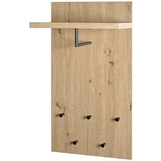 Haku-Möbel Wandgarderobe 54439 Eiche Schwarz