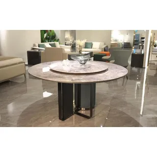 r runder Esstisch stilvoller Esstisch Runder stilvoller runder Tisch - Grau