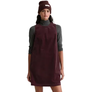Samtkleid MARC O'POLO, Damen, Gr. 40, N-Gr, schwarz cherry, Samt, Obermaterial: 78% Baumwolle, 20% Viskose, 2% Elasthan, gerade, Rundhals, Kleider Samtkleid