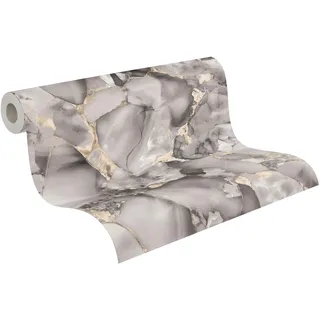 A.S. Création Pintwalls III Vliestapete 790791 in Grau, Gold - hochwertige Designtapete - Made in Germany