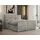 MKS Boxspringbett 140x200 mit Matratze und Topper Boxspringbett 140x200 mit Bettkasten und Kopfteil PERA 140x200 Hellgrau Velvet H4 Grau