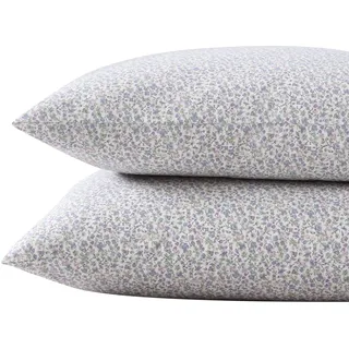 Laura Ashley - Standard-Kissenbezug-Set, atmungsaktive Perkal-Baumwolle, frische und Coole Wohnkultur (Emogene Violett, 2-teilig)