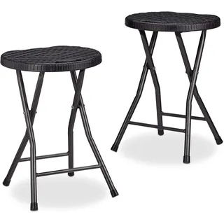 Relaxdays Campinghocker Bastian Schwarz