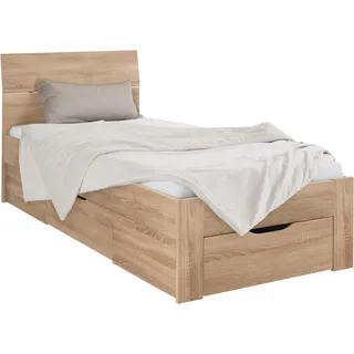 Rauch Kinderbett FLEXX 90 x 209 cm Holz lackiert braun beige
