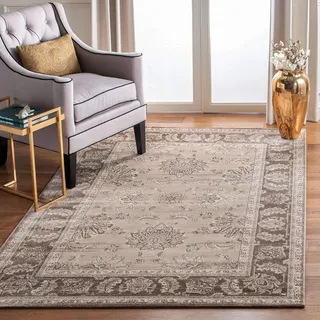 SAFAVIEH Traditionell Teppich für Wohnzimmer, Esszimmer, Schlafzimmer - Vintage Collection, Kurzer Flor, Hellblau und Dunkelblau, 66 X 244 cm