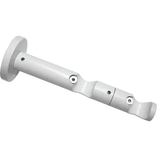 GARDINIA Doppel-Kombiträger mit Metallmontageplatte für Gardinenstangen, 2-läufig, Offen, Alle Montage-Teile inklusive, Serie Chicago, 20 mm, Weiß,