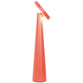Zafferano, Angelina Lampe, Wiederaufladbare und Kabellose Tischlampe mit Touch Control Und Schwenkbarem Kopf, Geeignet Für Den Innenbereich, Dimmer, 2200-3000 K, Höhe 26 cm, Farbe Rot