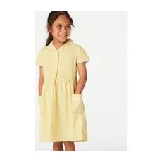 M&S Collection Robe 100% coton à rayures, idéale pour l'école (du 2 au 14ans) - Yellow, Yellow - 11-12