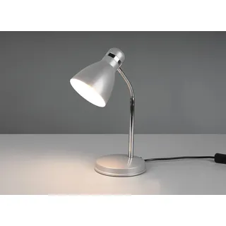 Tischleuchte Designklassiker Nachttischlampe Industrial Silber Chrom Höhe 33cm