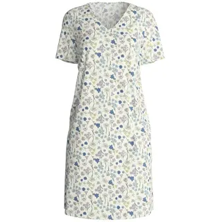 CALIDA Flower Nights Kurzarm-Nachthemd Damen, aus 100% Baumwolle, pflegeleicht