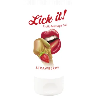 Orion You2Toys Lick it! Erotic Massage-Gel "Strawberry" - verführerisches Gleitgel für Frauen und Männer, wasserbasierend, vegan, mit Erdbeer-Aroma, 50 ml
