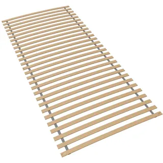 Sleepneo Rollrost Premium 140x200, Lattenrost aus Birke mit 28 Latten, fertig montiert und gerollt, Traglast 130Kg , Buchefarben , Holz , Buche , 140x200 cm , Blauer Engel , Mittelgurt, nicht verstellbar , Schlafzimmer, Lattenroste, Rollroste
