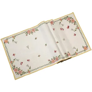 Villeroy & Boch – Spring Fantasy Tischläufer XL New Flowers Bunt, Maschinenwaschbar, Gobelin Läufer Frühling Blumen groß, Unterleger Tisch, Baumwolle, Polyester
