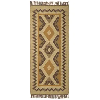 Homescapes Kelim-Teppichläufer Ravar 80/180 cm , Textil , Ethno , Rechteckig , 80x180 cm , Teppiche und Böden, Teppiche, Teppichläufer, Läufer