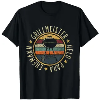 Herren Vater Grillmeister Papa Grillschürze Lustig Grillen Vatertag T-Shirt