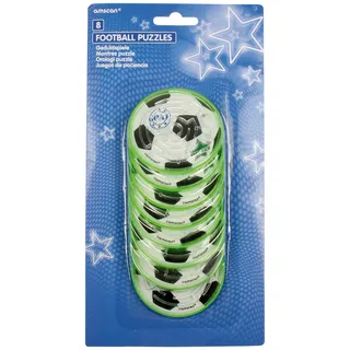 Amscan INT39275 - Geschicklichkeitsspiele Fußball, 8 Stück, Durchmesser circa 7 cm, 4 Jahre to 99 Jahre , Mitgebsel