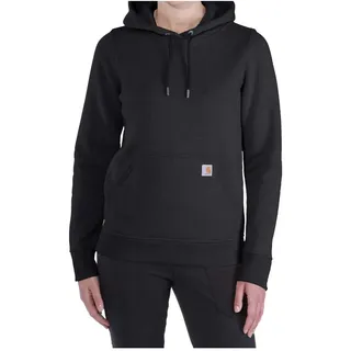 Hoodie CARHARTT "Clarksburg Sweatshirt", Damen, Gr. S, schwarz, Obermaterial: 55% Baumwolle CO. 45% Polyester PES., Sweatshirts Hoodie