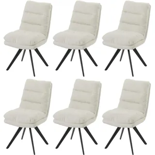 MCW Esszimmerstuhl Boucle Cremeweiß 6er Set