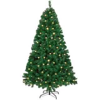 Jopassy Künstlicher Weihnachtsbaum 210cm Künstlicher Tannenbaum mit Beleuchtung LED Tannenbaum für Weihnachten-Dekoration - Grün