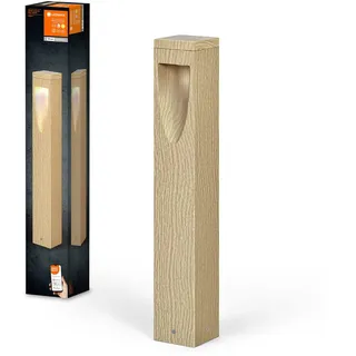 LEDVANCE SMART+ Outdoor WiFi-Wegeleuchte 7,5W, 600lm, Holz, mit warmweißem Licht (3000K) und 16 Mio. Farben, hochwertiges Aluminiumgehäuse, steuerbar per App, kompatibel mit Amazon, Google und Co.