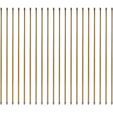 Windhager Stahl-Pflanzstab Bambusoptik-Set, Stahl-Rankstab, Pflanzenstütze, Rankhilfe, Pflanzstäbe, Tomatenstäbe, Braun, 20 Stück, 120 cm, 89135