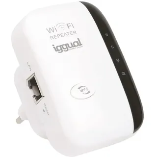IGGUAL WLAN-Signalverstärker, WLAN-Repeater, 300 Mbit/s, RW, N300-AP/R, Ethernet-Port, interne Antennen, kompatibel mit Windows/MacOS