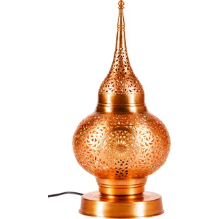 Orientalische Lampe Messing Tischlampe Wohnzimmer Beleuchtung - Kupfer