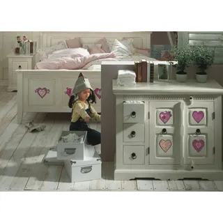 Komar Deco-Sticker VALENTINE | 50 x 70 cm | Wandtattoo, Wandbild, Wandsticker, Wandaufkleber, Walltattoo, Herz, Romantik, Love, Liebe, Blumen | 17031h