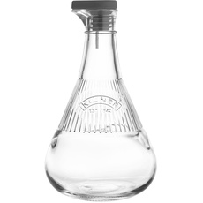 Bild Glasflasche mit verstellbarem Verschluss 500 ml, Glas/Silikon, Maße: 13 x 13 x 22 cm