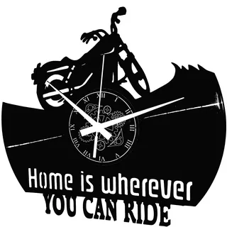 Instant Karma Clocks - Vinyl Wanduhr | Motorradrennen | Motorrad | Moto | Geschenkidee Dekorativ