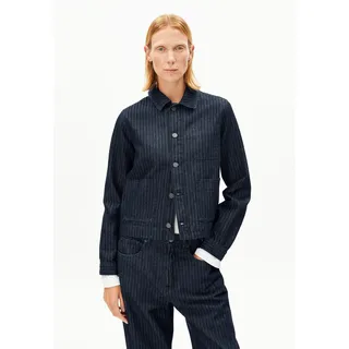 HERRINGBONE DENIM CHORE JACKE | 100% Bio-Baumwolle - blau (L)