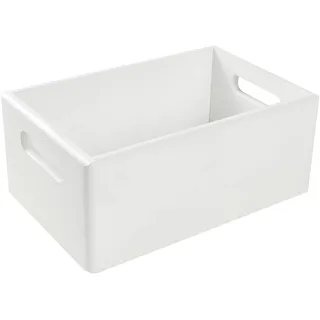 Creative Deco Weiße Holzkiste Obstkiste Korb | 30x20x13cm (+/-1cm) | mit Griffen | ohne Deckel | Hölzernen Kasten Holzbox Kiste Ostern | Für Dokumente Wertsachen Spielzeuge Werkzeuge