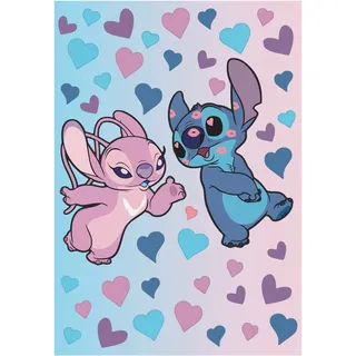 Komar Deko-Sticker Disney Stitch in Love 50 cm x 70 cm Lila-Blau