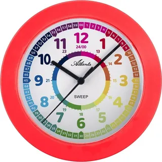 Atlanta Wanduhr Kinder, - 4483-1 - rot,